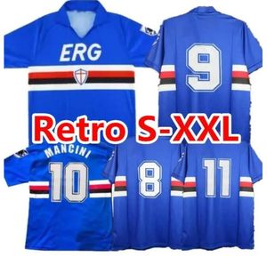 Retro Sampdoria 1991 1992 Jerseys de football 90 91 92 94 95 FUTBOL Vintage Football Camiseta Classic Shirt Kit Maillot Maglia Tops