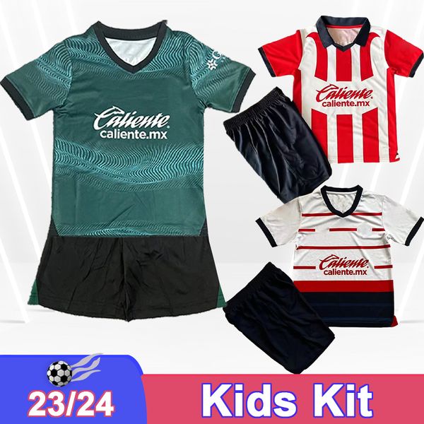 2023 24 Jerseys de fútbol Kit Chivas Kits A. Vega G. Sepulveda J. Angulo F. Beltrán L. Olivas I. Brizuela Home Away Od 3rd Child Football Wishs