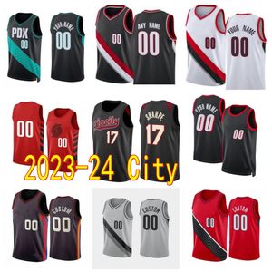 Maillot de basket-ball City 2023/24 Scoot 00 Henderson Deandre 2 Ayton Matisse 4 Thybulle Jerami 9 Grant Anfernee 1 Simons Jabari 34 Walker Shaedon 17 Sharpe Edition