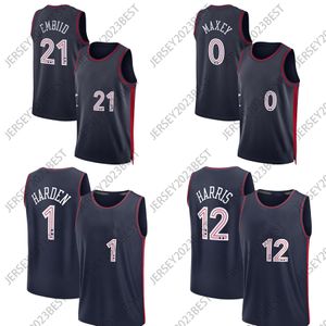 2024 CITY 40 Batum Basketball Jerseys Man Joel Jame 21 9 Kelly Oubre Jr. 1Harden Tyrese 3 Embiid 2 Maxey Allen 0 Iverson 20 Georges Niang Men Women Youth XS-4XL