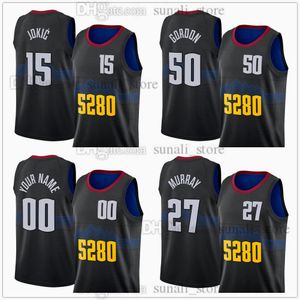 Maillots de basket-ball City 2024 pour hommes Nikola 15 Jokic Jamal 27 Murray Aaron 50 Gordon Kentavious 5 Caldwell-Pope Michael 1 Porter Jr. Reggie 7 Jackson 8 Watson Edition 5280