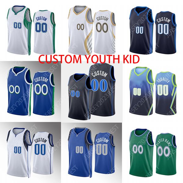 2023 24 City Youth Kids Luka Blue 77 Doncic Basketball Jersey 6 Jaden 11 Kyrie Irving Hardy 2 Dwight Powell Josh Green 3 Tim Hardaway Jr. 44 Davis Bertans 7 Custom