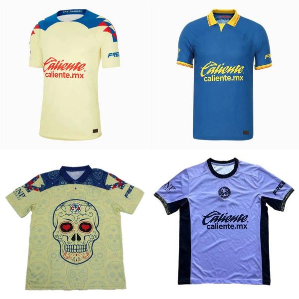 2023/24 Club America Day of the Dead Soccer Jersey 2024 J.QUINONES B.RODRIGUEZ FIDALGO HENRY Chemise Homme D.VALDES RODRIGUEZ A.ZENDEJAS M. LAYUN R.SANCHEZ Kit de football pour enfants