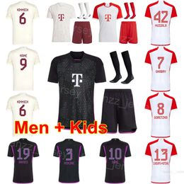 2023-24 Club Hommes Enfants GORETZKA Maillots de football Ensemble CHOUPO-MOTING DE LIGT DAVIES MIN-JAE KIMMICH UPAMECANO LAIMER GNABRY 9 KANE 10 SANE 39 TEL Kits de maillots de football BaiRen