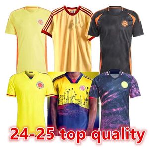 2024 2025 COLOMBIA A GUERA Jerseys de fútbol 23 24 25 FALCAO James Camisa de fútbol Home Football Cuadrado Men Kits Kits Kit Camiseta de Futbol Maillot S-2xl Uniform6688