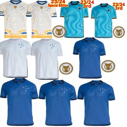 2023 24 Cruzeiro WILLIAM Heren Voetbalshirts MACHADO W.RIBEIRO M.VITAL Thuis Weg 3e Voetbalshirts Aldult korte mouw Uniformen