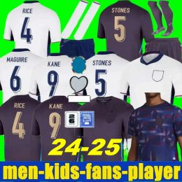 2023-24 Jerseys de football de l'équipe nationale de l'Angleterre - Kits à l'extérieur pour hommes et enfants, personnalisable avec Saka, Fode, Bellingham, Rashford, Sterling, Grelish, Kane Names