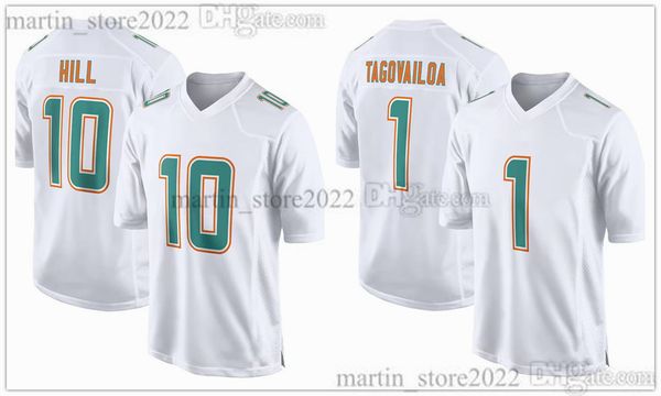 2023/24 Camisetas del juego de moda Fútbol 10 Tyreek Hill 1 Tua Tagovailoa 17 Jaylen Waddle 2 Bradley Chubb 5 Jalen Ramsey 28 De'Von Achane 13 Dan Marino 8 Holland Stitched