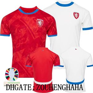 Jersey de fútbol de República Checa 2024 Europeo Euro Cup Camisetas de fútbol Kit Nedved Novotny Poborsky Chytil Schick Hlozek Soucek Sadilek Lingr Tamaño S - 4xl