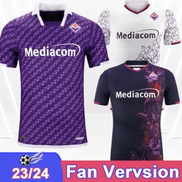 2023 24 Fiorentina para hombres Jerseys Dodo Biraghi Milenkovic Bonaventura Sottil Nico Jorko Ranieri Castrovilli Home Away de la tercera camisas de fútbol