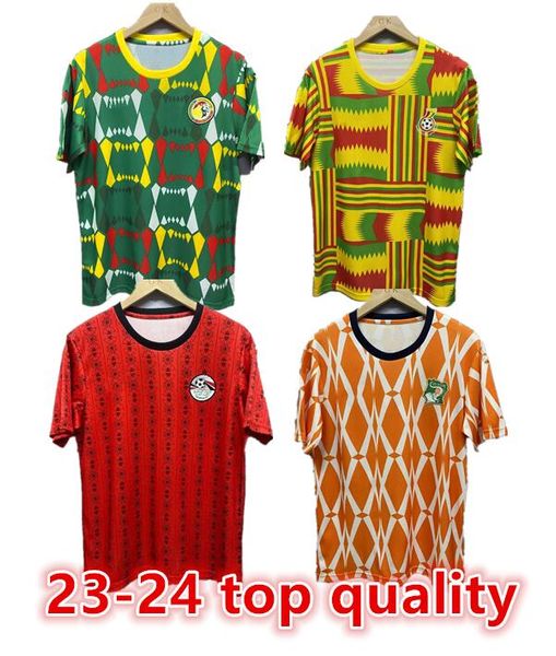 2023 24 Ghana Maroc Soccer Jerseys Coupe Sénégal Mane Hakimi SAISS 23 24 Cameroun Maillot de pied Ziyech National Kouyate Sarr Team Serbie Egypte Football Shirt666