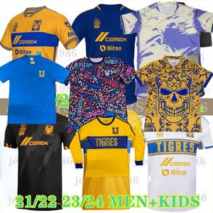 2023 24 Gignac Tigres Uanl Soccer Jerseys 21 23 23 24 México Liga Tierra Día MX Vargas Aquino Pizarro Nicolas F. Thauvin Football Shirts Maillots XXXL 4xl de manga larga