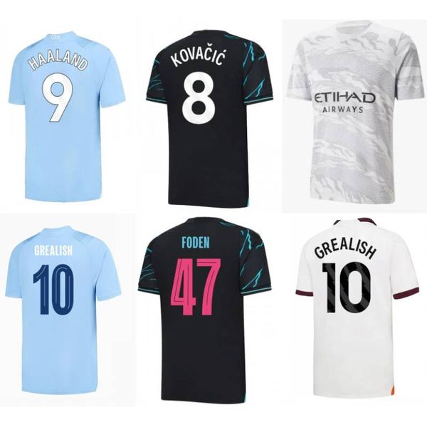 2023/24 HAALAND MANS Cities Soccer Jersey 2024 Nouvel An chinois Dragon Kovacic Grelish de Bruyne J. Aarez Bernardo Mens Foden Rodrigo Doku Football Shirt 2