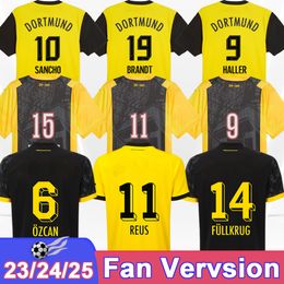 2024 25 Haller Sancho Mens Soccer Jerseys Reus Hummels Brandt Malen Adeyemi Kamara 23 24 2024 Home Away Special Cup Jersey Edition Football Shirt