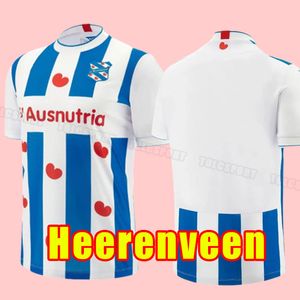 2023/24 Jerseys de football Heerenveen 23/24 Van Bergen White et Red Kongolo Men Kids Faik Football Shirts Home Away Veerman Ejuke Thai Version