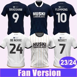 2023 24 HONEYMAN Camisetas de fútbol para hombre COOPER SAVILLE FLEMMING LEONARD BRADSHAW Inicio Azul Camiseta de fútbol visitante Uniformes de manga corta