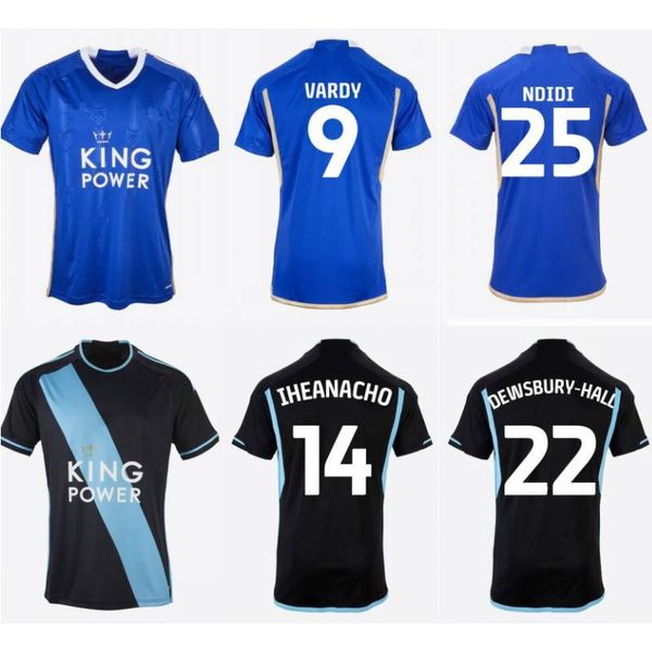 2023/24 Leicester Soccer Jerseys 2024 WINKS VARDY JUSTIN IHEANACHO chemises Hommes COADY KRISTIANSEN CASTAGNE NDIDI DEWSBURY-HALL PEREIRA Kit enfants Uniformes de football