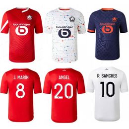 2023/24 LOSC Lille Soccer Jerseys 2024 UMTITI BENTALEB GUDMUNDSSON HARALDSSON ANGEL J. DAVID Chemise Hommes ALEXSANDRO R. CABELLA A. OUNAS YAZICI ANDRE Uniformes de football