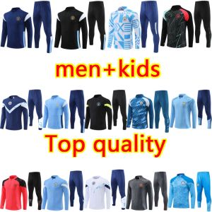 2023 24 Man City Football Survêtements de football Survêtement d'entraînement HOMMES Kit enfants 22 23 24 Haaland DE BRUYNE FODEN GREALISH J.Alvarez Sportswear Survatment Chandal Set