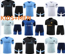 2023-24 Camiseta de entrenamiento manga corta de fútbol para hombre y niño de Marsella 23/24 ALEXIS OM Survey Maillot Foot Chandal