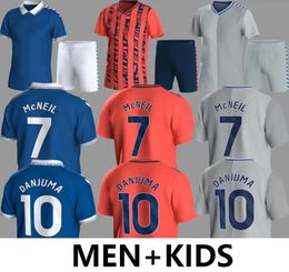 2023 24 McNeil Soccer Jerseys Accueil Enfants Football Uniformes Hommes Kit Doucoure CALVERT-LEWIN Mykolenko Harrison Patterson Tarkowski Garner Onana Pickford TOPS