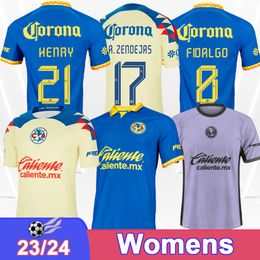 2023 24 Mexico America Henry Womens Soccer Jerseys Fidalgo Araujo D.Valdes M.layun R.Sanchez O.Jimenez Home Away 3rd Football Shirts