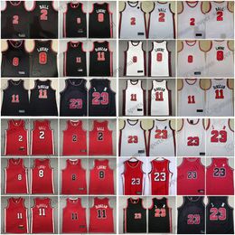 2023-24 New City Basketball Jerseys 2 Lonzo 8 Zach 11 DeMar Ball LaVine DeRozan Cousu Blanc Rouge Jersey Hommes S-XXXL