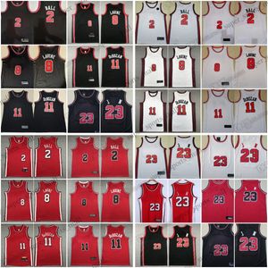 2023-24 New City Basketball Jerseys 2 Lonzo 8 Zach 11 DeMar Ball LaVine DeRozan Cousu Blanc Rouge Jersey Hommes S-XXXL