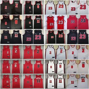 2023-24 New City Basketbalshirts 2 Lonzo 8 Zach 11 DeMar Ball LaVine DeRozan Gestikte Jersey Heren