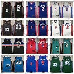 2023-24 Jerseys de basket-ball Nouveau de la ville 23 Jaden Ivey 2 Cade Cunningham 9 Ausar Thompson White Green noir Jersey Men S-xxxl