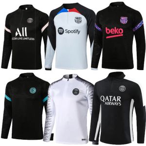 2023 24 ParisS Survêtement Jersey de football PSs Style classique Maillot d'entraînement Demi-pull Manches longues SERGIO RAMOS VERRATTI ICARDI Football adulte Haut d'entraînement