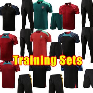 2023 24 Portugees voetbalshirt RONALDO JOAO FELIX thuisvoetbalshirt BERNARDO sets Camisa de futebol volledige set trainingsset met korte mouwen polobroek