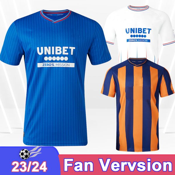 2023 24 Rangers Danilo Mens Soccer Jerseys Tavernier Yilmaz Lundstram R.Matondo Dowell Roofe Balogun Raskin Home Away 3rd Football Shirts