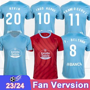 2023 24 RC Celta de Vigo de la Torre Mens Soccer Jerseys C. Perez F.Beltran Lago Aspas Franco Cervi Home Away Football Shirts