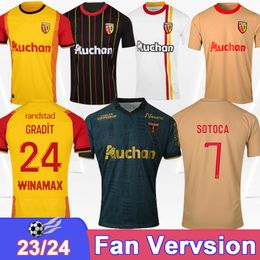 2023 24 RC Lens Fofana Mens Soccer Jerseys Sotoca Medina Buksa Openda Boura Gradit Home Away 3rd Special Edition Football Chemises à manches courtes