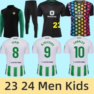 2023/24 Real Betis ISCO Voetbalshirts 2023 JOAQUIN FEKIR B.IGLESIAS CANALES WILLIAN J Shirt WILLIAM CAMARASA JUANMI VICTOR RUIZ Mannen Kids Ki