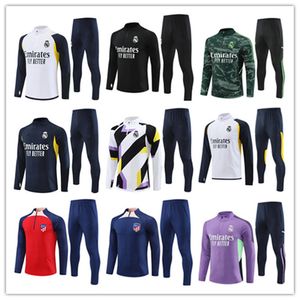 2023 24 Real Madrid Tracksuits de survivant Jacket Training Training Soccer Soccer Tracksuit 23 24 Adultes Male and Kids ATLETICO MADRIDS STACKS Set Men Football Vestes