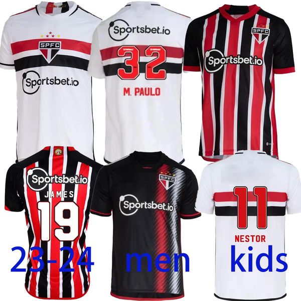 2023/24 Sao Paulo FC camisetas de fútbol JAMES GALOPPO RAFINHA PATO LUCIANO Camisas para hombre CALLERI LUCAS ARBOLEDA DAVID PABLO MAIA Uniformes de fútbol Kit para niños