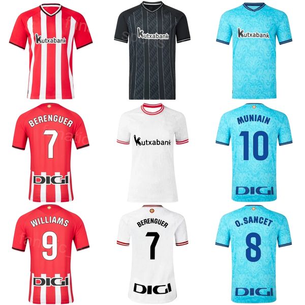 2023/24 Fútbol 14 Dani García Jersey Team Club 12 Gorka Guruzeta 9 Iñaki Williams 7 Alex Berenguer 1 Unai Simon 18 Oscar de Marcos Kits de camiseta de fútbol Uniforme BiErBaE