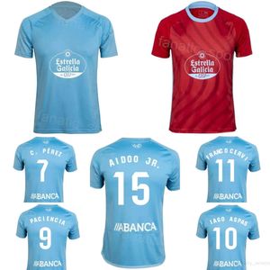 2023 24 Soccer 8 Fran Beltran Jerseys Club 14 Luca de la Torre 13 Ivan Villar 18 Jorgen Strand Larsen 17 Jonathan Bamba Kit de maillot de football Uniforme Bleu Rouge WeiGeSaiErTa