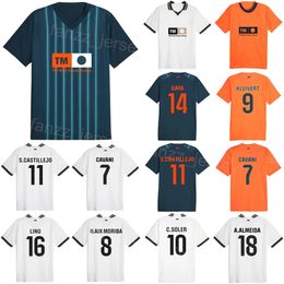 2023-24 Equipo del club de fútbol 23 Fran Pérez Jersey 14 José Gaya 12 Thierry Correia 8 Javi Guerra 25 Giorgi Mamardashvili 9 HUGO DURO Kits de camiseta de fútbol Deporte WaLunXiYa