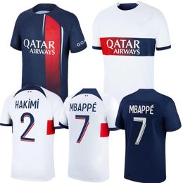 2023 24 Maillots de football Maillot de pied MBAPPE HAKIMI LEE KANG IN RAMOS Chemise de football 23/24 ASENSIO hommes enfants enfants KIT quatrième KIMPEMBE UGARTE Hernandez