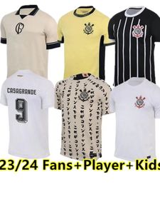 2023 24 Voetbalshirts DERDE 3E Uit WILLIAN 2024 Corinthians shirt camisetas de foot GUSTAVO VITAL GUEDES voetbal GIL speciale camisa Corinthians heren shirts