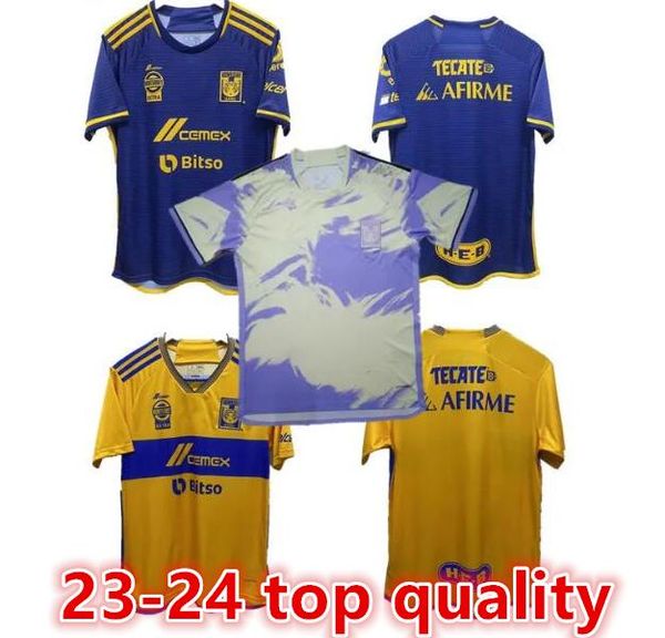 2023 24 Tigres UANL Jerseys de fútbol 2023 24 GIGNAC NICO D. REYES CORDOVA Uniforme para hombre PIZARRO AQUINO L. QUINONES THAUVIN Camiseta local visitante fans666