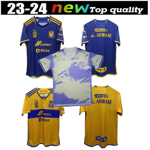 2023/24 Tigres UANL Soccer Jerseys 2024 GIGNAC NICO D. REYES CORDOVA Uniforme Hommes PIZARRO AQUINO L. QUINONES THAUVIN Home Away Shirt fans