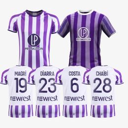 2023/24 Toulouse camisetas de fútbol 2024 ABOUKHLHL DALLINGA CISSOKO COSTA SUAZO CHAIBI Camisas para hombre NICOLAISEN DESLER ROUAULT GENREAU Uniformes de fútbol