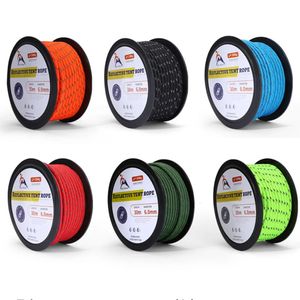 2023 30m Paracord 6mm 7 brins noyau extérieur Camping corde Parachute cordon lanière tente multifonction Cordave corde à linge 240117