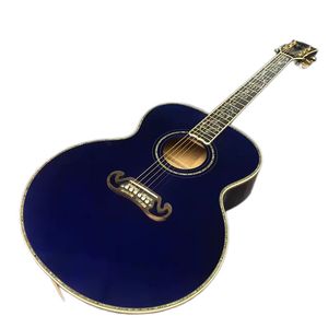 2023 43 Jubmo série J200 guitare acoustique peinte en bleu ciel