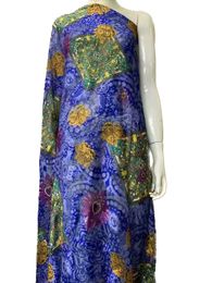 2023 5 yards Afrikaanse geëtste stof naaien ambachtelijke trouwjurk hoge kwaliteit avond banket feestkleding textiel Nigeriaanse vrouwelijke dames sjaal sluiers nieuwe YQ-5056