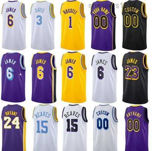 6 James camisetas de baloncesto Lakerr Anthony 3 Davis Angelo Russell Mo Bamba Vanderbilt City Lonnie Walker Austin Reaves Schroder Walker Jersey EE. UU. TAMAÑO b